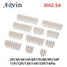 50PCS XH2.54 커넥터 2.54mm 핀 헤더 XH2.54-2P/3P/4P/5P/6P/7P/8P/9P/10P/11P/12P/13P/14P/15P/16P A, [10] 11Pin, 50개