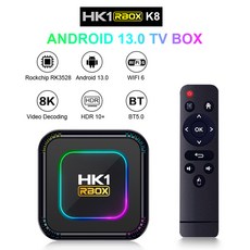 HK1 RBOX K8 스마트 TV 박스 Rockchip RK3528 안드로이드 13 4G 128GB 8K Wifi6 BT5.0 미디어 플레이어 TV 박스 셋톱 박스 2GB 16GB, 4GB/32GB, 1개 - 신형디빅스8k지원