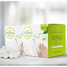 베지터블 코인 티슈 300 개 x 2 박스, 300개입, 2개