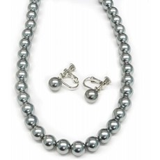 진주목걸이귀걸이세트8mm