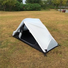 MSR 싱글 윈드스토퍼 캠핑 캠핑장 1~2인 텐트 백팩킹, 화이트그레이 싱글 210x80x105㎝