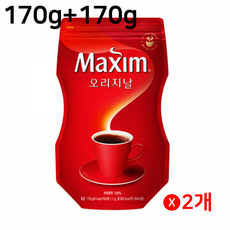 맥심 오리지날 커피 리필 340g 지퍼백 아메리카노 블랙커피 사무실커피 동서블랙커피 커피만