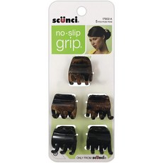 스쿤시 No-Slip Grip Mini Jaw Clips 5 ea : 헤어클립 : 뷰티