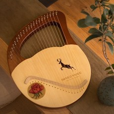 초보자를위한 16 현 거문고 작은 하프 작은 거문고 틈새 악기 휴대용 쉽게 배울 165, 21 Yinyilutongxing 무료 액세서리