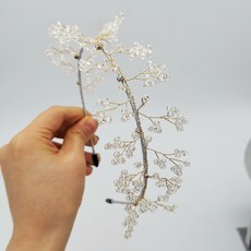 Crystal winding headband fashion hair accessories women three-dimensional leaf double thin side head