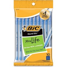 일본직발송 3. BIC 재팬 BIC(빅) 라운드 스틱 볼펜 미디엄 10개 세트 블루[병행 수입품] B01GJ80Q8W, One Size, One Color