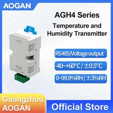 AOGAN DIN 레일 온도 및 습도 트랜스미터 RS485 아날로그 신호 계량기 AGH4 시리즈, 03 0-50C 0-10V, 1개