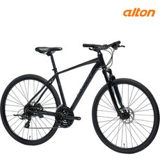 2024 알톤 엔도24 700C 시마노 24단 유압디스크 하이브리드 자전거, 매트/글로시 블랙