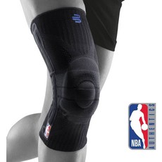  Bauerfeind GenuTrain NBA Unisex 70000159 무릎보호대 블랙 농구용 스포츠 