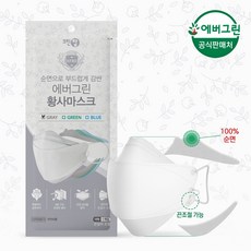 에버그린 순면 끈조절 KF80 화이트 대형 마스크 30매, 30개