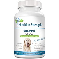Nutrition Strength Vitamin C for Dogs to Support Cardiovascular Health Help Strengthen The Immune System Boost Free Radical Defenses and Sustain Colla, 1개