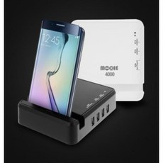 RAM746087멀티 파워 충전기/4포터/USB/멀티기기충전/동시충전/보조배터리 충전초고속, 화이트