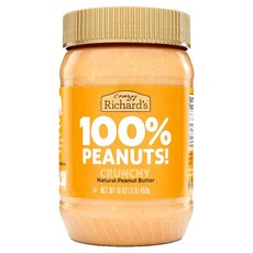 Crazy Richard's 크래이지 리차드 비건 크런치 땅콩버터 Vegan CRUNCHY Peanut Butter 453g 2팩, 2개, 453mg