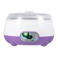 전기 자동 요구르트 메이커 스테인레스 스틸 라이너 DIY 도구 주방 가전 1L 용량, 02 Purple, 1개