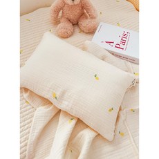 슬립앤그로우 아기 유아 5중거즈 자수 낮잠베개(4타입)