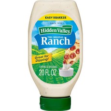 히든 벨리 이지 스퀴즈 오리지널 랜치 샐러드 드레싱 토핑, 591ml, 3개