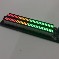 오디오 레벨 표시기 스테레오 음악 스펙트럼 디스플레이 보드 DC 12V 24V 자동차 MP3 플레이어 32 LED 등 빛 VU 미터 전력 증폭기, 04 Multi-mode GYR, 1개