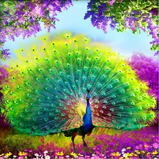 보석십자수 5d 공작새, 80 * 80CM