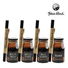 존스블랜드 리드 디퓨저 실내 방향제 John's Blend Reed Diffuser, 1개, 140ml, 화이트머스크