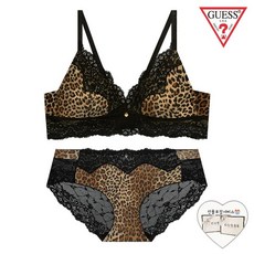 게스 속옷 언더웨어 섹시 레오파드나염 몰드브라렛 레이스팬티세트GBWBR822BRGBWPT822BR PYG987 UFJ344