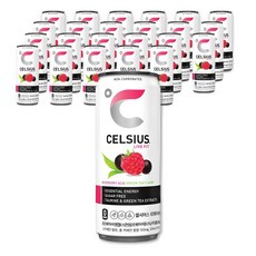 셀시어스 오리지널 라즈베리 아사히 그린티맛 에너지음료, 325ml, 24개