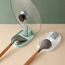 제이와이홀딩스 주방 요리 조리도구 냄비뚜껑 거치대 국자 받침대, 그린