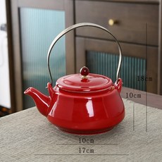 차 냄비 손잡이 채반 주입기 찻잔 티팟 650 방지 ml 세라믹 양조용 가정용 750ml 화상, 1개