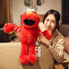 아이모 쿠키 몬스터 인형 부드러운 털 포옹 애착 인형, 레드 엠마_23cm