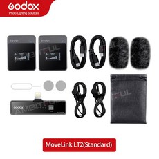미니 노래 유선 무선 마이크 유튜브 스탠드 핀 방송용Godox MoveLink M2 UC2 LT2 DSLR 카메라 캠코더 용 2., 03 MoveLink LT2