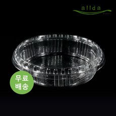 감자탕용기 원형찬용기 170-1투명 (17x3.5cm) x400개 본죽용기 박스 삼계탕포장용기