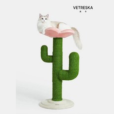 더가치 플라워선인장 스크래쳐 캣타워