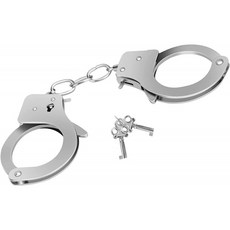 Mebber Double Lock 수갑 조정 가능한 놀이 장난감 다리 수갑 경찰 경찰 고급 복장을 위한 경찰 수갑 장난감 코스프레 실버러:, 단일옵션