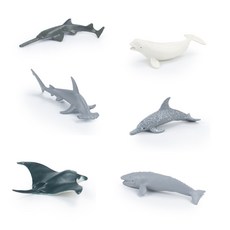 에코큐브 해양 동물 피규어 6종세트 장난감 바다 생물 모형, 벨루가와 바다친구들, 1세트