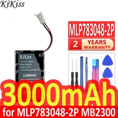 Kikiss MLP783048-2P HT783048-2P 배터리 3000mAh MB2300, 1개 - mb2300