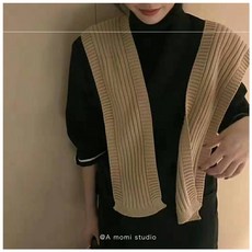 넥케이프 셀럽 작은숄 가을 밖에걸쳐입는스타일 니트 가을겨울 케이프 모조카라 목보호 작은목도리 겸용 스카프 여성겨울