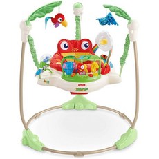 Fisher-Price Baby Bouncer Rainforest Jumperoo 액티비티 센터 음악과 발달 장난감이 있는, 1개