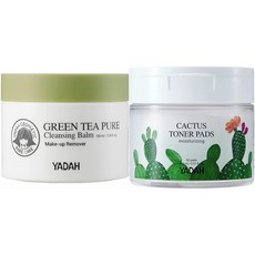 선인장 토너 패드 번들로 그린티 클렌징 밤: 뷰티, 1