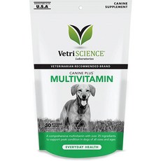 VetriScience Laboratories - 개를 위한 개 플러스 종합 비타민 30 츄어블 정제, 1개