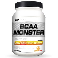 BUP BCAA몬스터 오렌지맛 아미노산 헬스보충제 BCAA, 1통, 500g