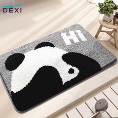 DEXI 부드러운 도톰 극세사 욕실 화장실 현관 미끄럼방지 논슬립 프리미엄 욕실 발매트, 샤이팬더(그레이) 샤이팬더(그레이)