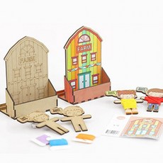 걱정인형만들기 농장 집에서할수있는취미 솜인형도안 DIY키트패키지, 1개