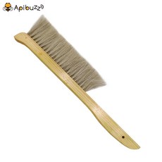 나무 손잡이 복열 말털 벌 브러시 꿀벌 청소용 솔 벌집 청소 양봉 도구 공급, 1개