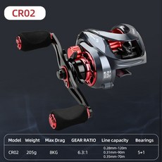 CR01 업그레이드 버전 3 + 1BB 8kg 최대 드래그 낚시 릴 전문 초경량 잉어 트 캐스팅 휠 잉어 낚시 캐스팅 릴, CR02 -