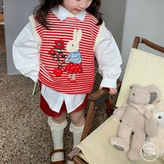 초등여아레이어드조끼