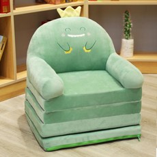 어린이 소파 아기 유아 의자 귀여운 캐릭터 미니벤치, 그린공룡4단접16m