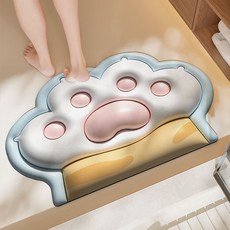 욕실흡수매트 가정용 3D입체 규조퓨레 소프트매트 화장실 문앞 미끄럼방지매트 화장실발매트, 40x60cm, 살찐 고양이 발톱, 옵션2, 1개
