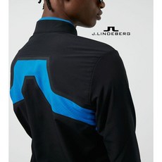 제이린드버그 KV 하이브리드 재킷 블랙 남성골프웨어 가디건 바람막이 GMOW05623