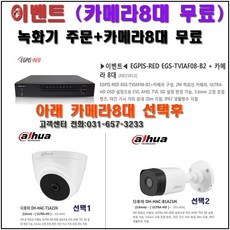 이지피스 400만화소 QHDVR-2004L_265 + 카메라1대, CCTV 카매라 8대 무료