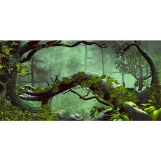 AWERT 36x18인치 폭포 테라리움 배경 열대 수족관 산 호수 파충류 서식지, 60x24in/150x60cm, 1개