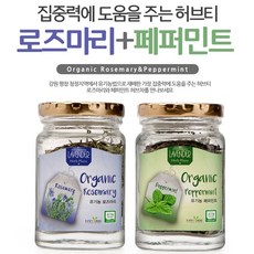 평창라벤다팜 국내산 유기농 허브 병입티 2종 선물 세트, 집중력에 도움을 주는 (로즈마리+페퍼민트), 1개